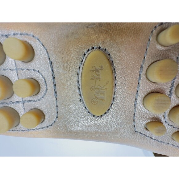 Coach New Yoork Napoleon Gold Leather Loafers / Driving Shoes Size 7B - Picture 10 of 10